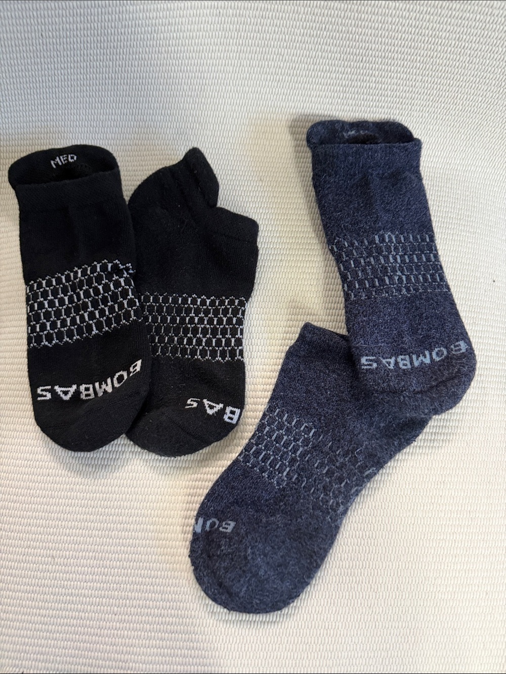 Bombas Women’s Athletic Socks - Black & Dark Blue Pair